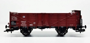 Epoche I: Offener Güterwagen mit BremserhausBauart Onmmk[u] „Kattowitz“ der K.P.E.V. Quelle: Jager Modelspoor 