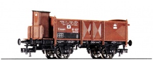 Epoche I: Offener Güterwagen mit BremserhausBauart Omk[u] „Essen“ der K.P.E.V. Herstellerbild Artikel 5842 