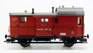 Epoche I: Güterzugbegleitwagen Bauart Pg „Frankfurt“der K.P.E.V. Quelle: Jager Modelspoor 